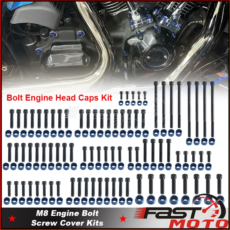 Deluxe Engine Screw Bolt Caps For Harley M8 Engine Softail Low Rider S ST FXLRST FXLRS FXLR FLFB FLFBS Motorcycle Accessories