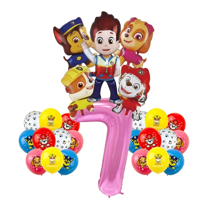 1 set cartoon Paw Patrol Ryder Chase Marshall Skye Aluminum Foil Balloon Children\'s Birthday Decoration Party Supplies Toy Gift