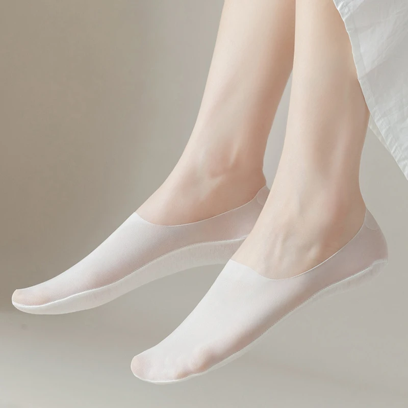 Silicone Anti-slip Soft Cotton Sole Invisible Socks Women\'s Comfortable Thin Non-Slip Silicone Sock Mesh No Show Sock Slippers