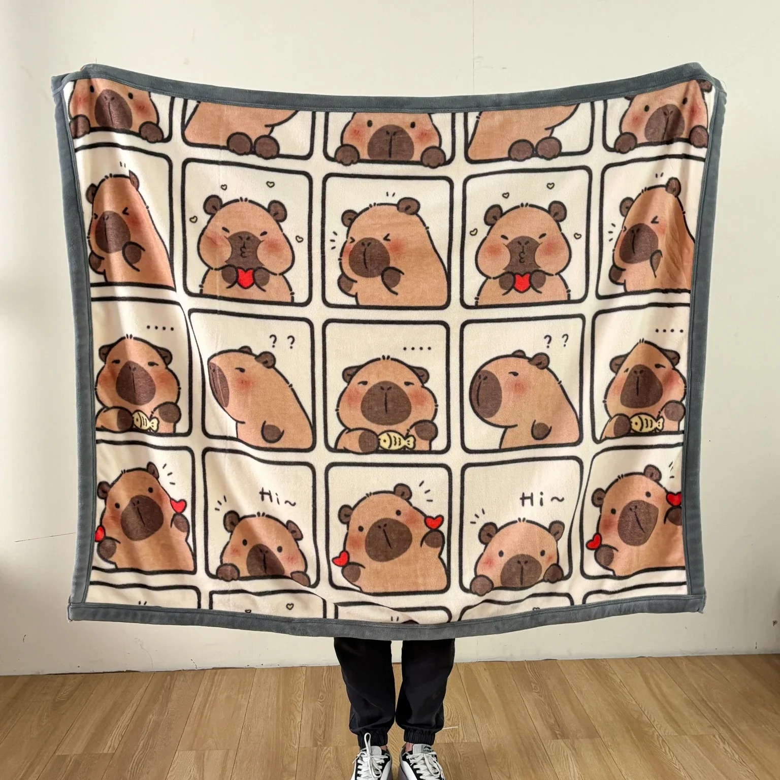 YanYangTian 2024 New Thin blanket sofa cover bedding Cute puppy print Autumn Winter warm comforter Home and decoration