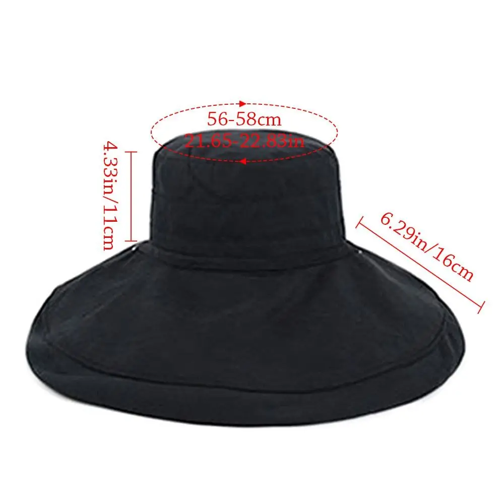 Double-sided Foldable Bucket Hat for Women Girls Summer Sun Hat Visor Fisherman Cap Anti-UV Big Brim Sunscreen Hats Caps