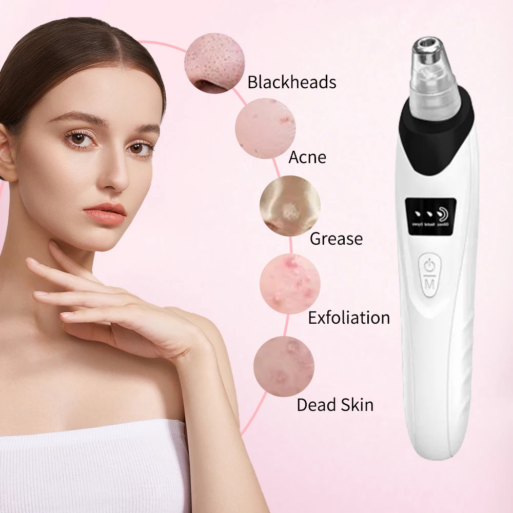 منظف المسام الكهربائي الجديد لعام 2025 ومزيل الرؤوس السوداء - جهاز مكنسة التنظيف العميق للعناية بالوجه وأدوات العناية ببشرة الوجه