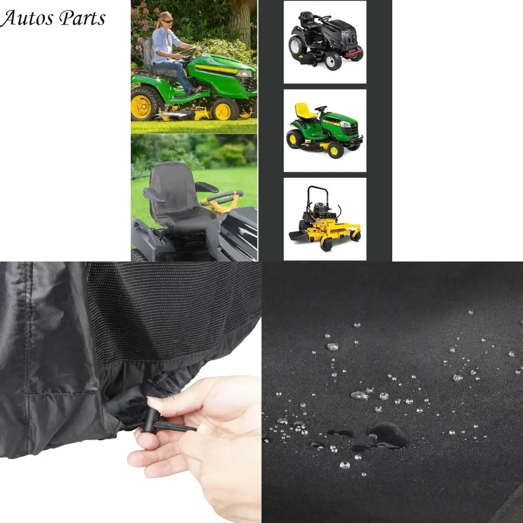 

57BA Protective Lawn Mower Cover Protects Against Dust Rain Damage Home Farm Use