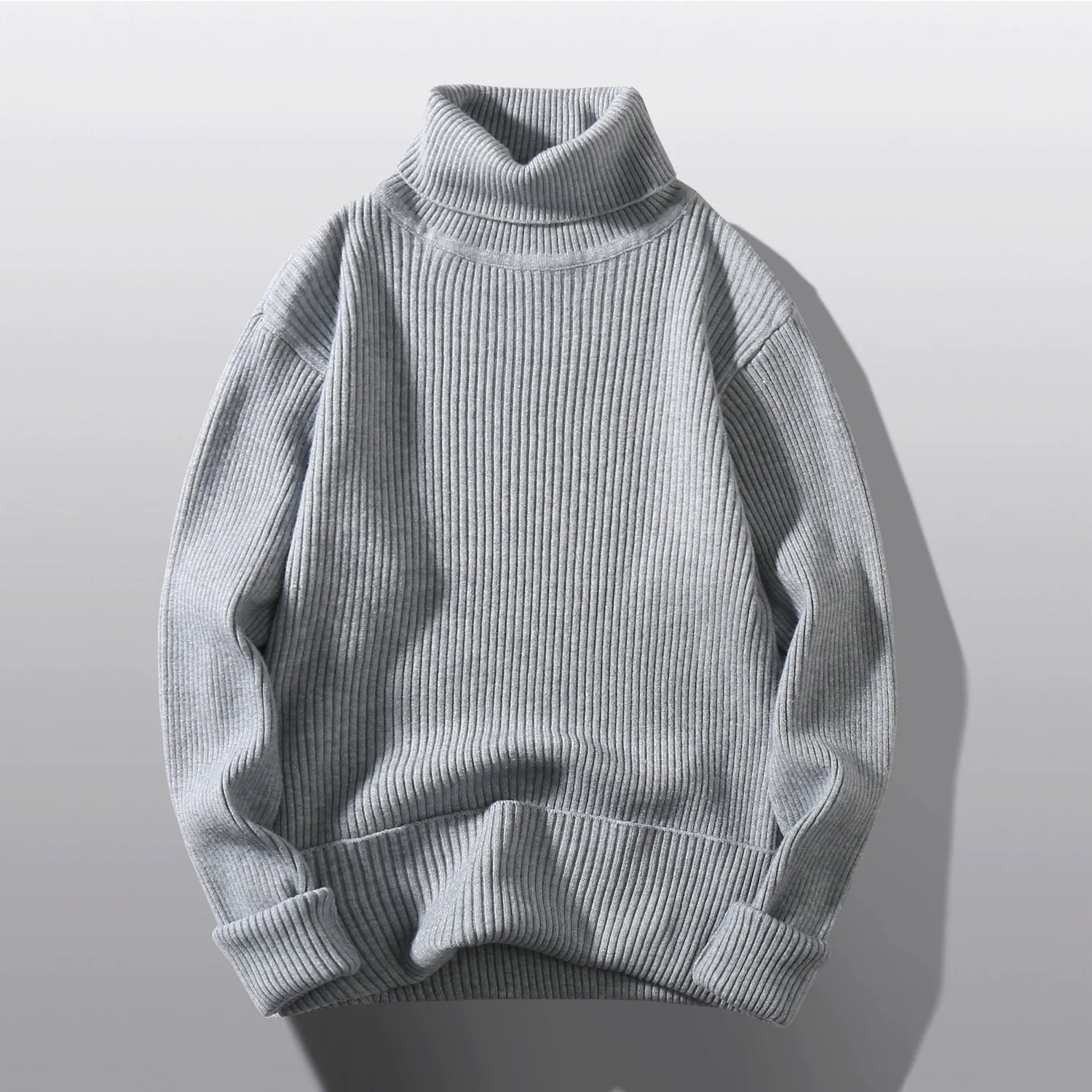 Men\'s Turtleneck Sweater Autumn Men\'s Knitting Pullovers Rollneck Sweater Winter Warm Men Jumper Slim Fit Casual Streetwear