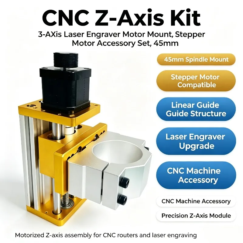 CNC 3018 Z-Axis Module 60-85MM Three Axis Laser Engraving Machine Stepper Motor Clamp Module 45/52/65m Sliding Table Support