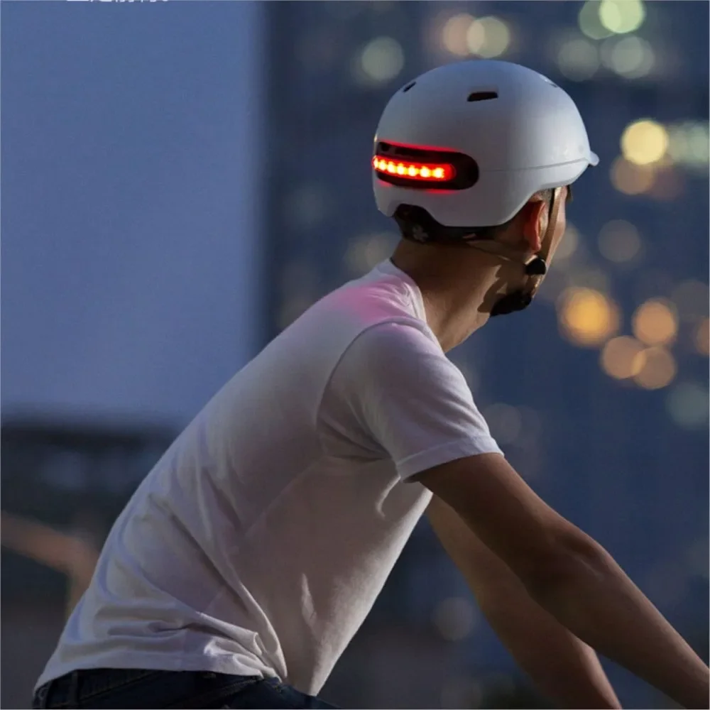 Cycling Helmet Intelligent LED Light Half Helmet Man Women Bike Scooter Motorcycle Helmet