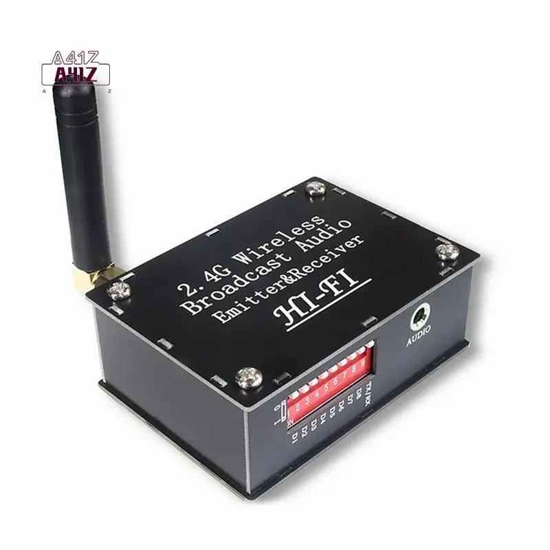 

A41Z-2.4G Hi-Fi беспроводной приемопередатчик передачи аудио поддерживает один передатчик и несколько приемников для стереозвука