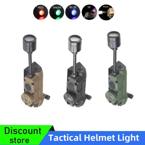Helmet Light Tactical Activity LED Illumination Lamp with 5-Color Modes, Suitable for Hunting, Camping, Cycling, and Fishing