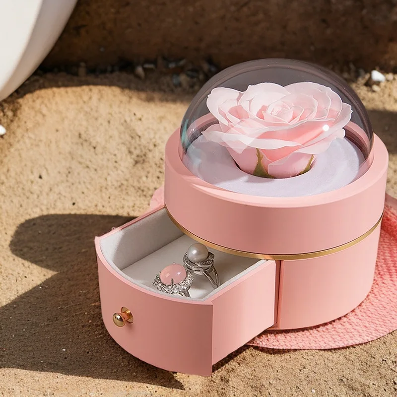 

Christmas Valentine's Day Gift Magnetic Bow Jewelry Box Ring Necklace Box Proposal Wedding Decoration Girlfriend Gift Packaging