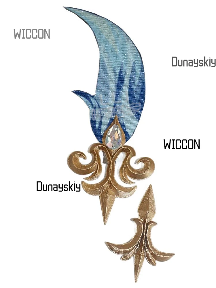 Genshin Impact Neuvillette Cosplay Wig Premium Heat-Resistant Synthetic Hair Gradient HighlightsFull Wig Set Halloween2025 New