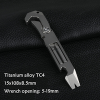 Titanium Alloy TC4 Crowbar EDC Tools Screwdriver Wrench Hand Outdoor Camping Gear EDC Multifunction Tools Gift