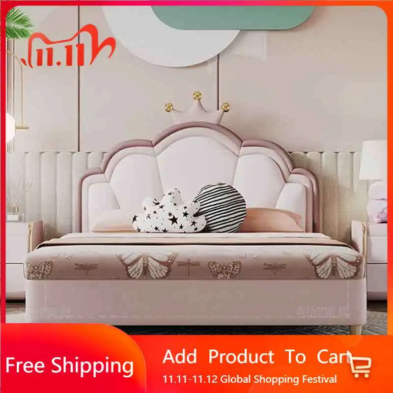

European Girls Luxury Bed Modern Soft Design Loft Baby Children Beds Frames Mattress Korean Letto Matrimoniale Hotel Furniture