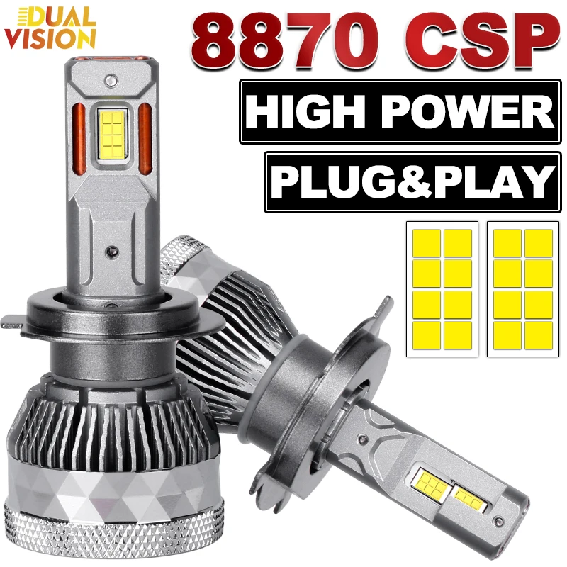 

K5C H7 LED H4 H3 H11 2 шт. Светодиодные автомобильные фары SUPER BRIGHT H8 H9 H1 9005 HB3 9006 HB4 9012 HIR2 LED CANBUS 8870 CSP Противотуманные фары 12 В