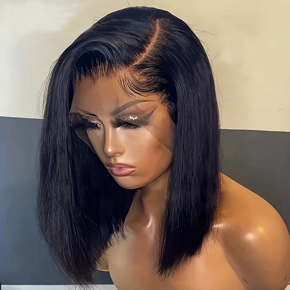 Wigirl 250% Straight Lace Front Wig Brazilian Short Bob Human Hair Wigs For Black Women 5x5 Closure Wig 13x4 Lace Frontal Wig