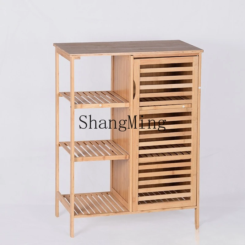 SM bamboo multi-functional storage locker corner bathroom living room dining side tea cabinet household