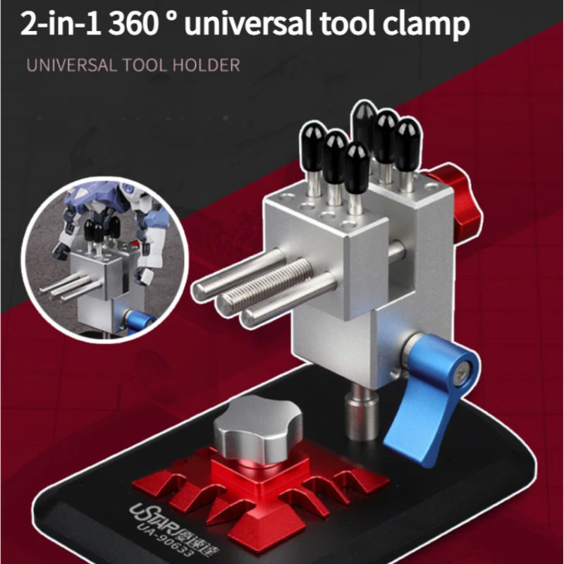 

2-in-1 Precision Bench Vise and Etching Sheet Bending Table Modeling Mini Table Clamp for Model Building DIY Hobby Model Tools