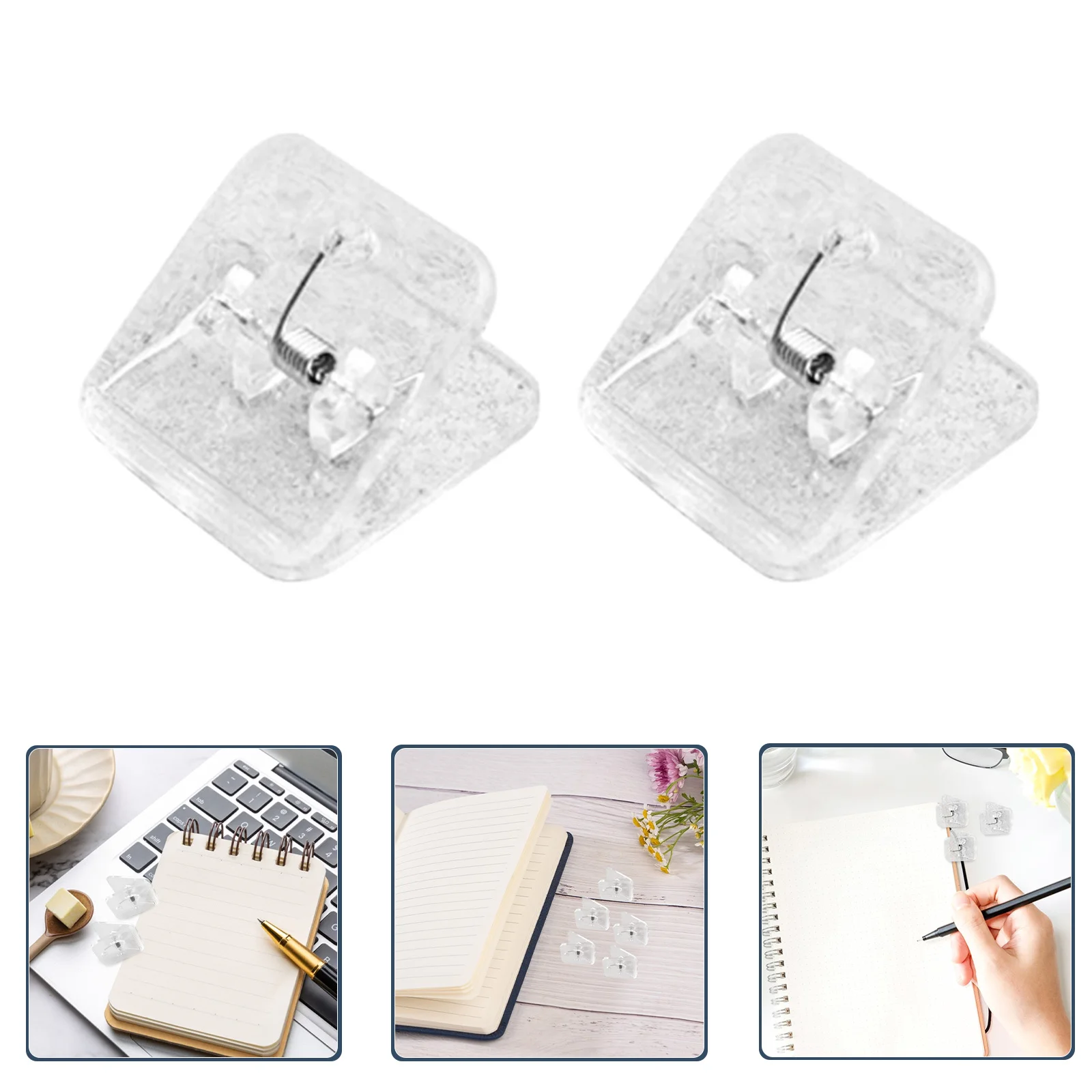 

40Pcs Plastic Document Binder Clips Square Paper Clamps Strong Grip File Sorting Clips Office Stationery Paper Organize Clip