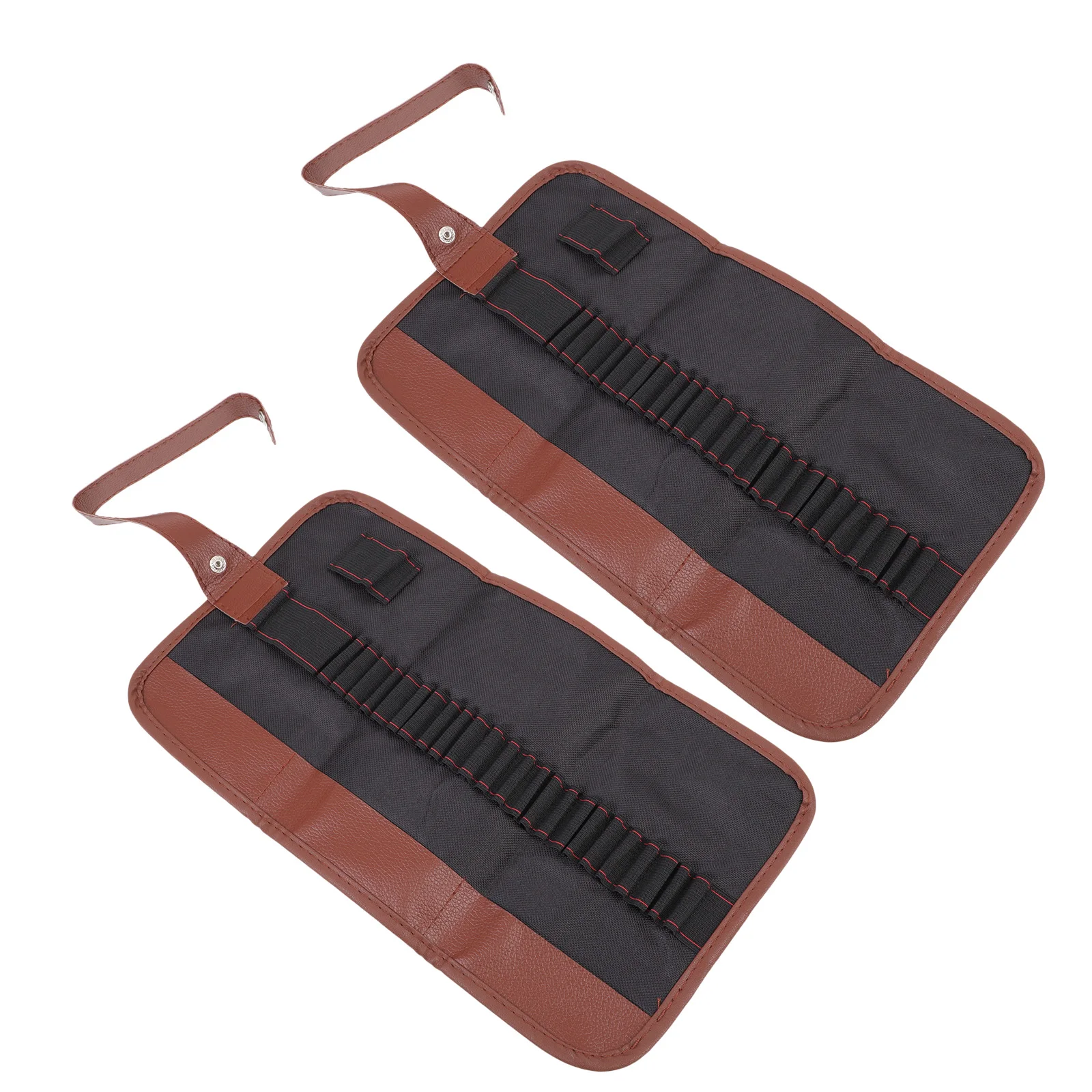 

2 Pcs Pen Curtain Stationery Storage Large Capacity Pencil Bag Students Case Canvas Wrap Drawing Pencils Child Pouch Black