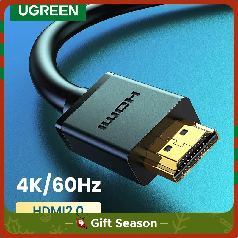 UGREEN High Speed HDMI-Compatible Cable for Xiaomi Mi Box PS4  1m 2m Gold Plated Port 4K 1080P 3D Cable 4K/60Hz HDMI-Compatible