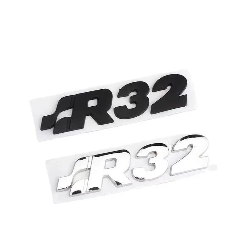 

Car 3D Metal R32 Logo Sticker For GOLF 4 Golf 5mk4 mk5 r32 Car Body Trunk Emblem Badge Decal Sticker Car Styling