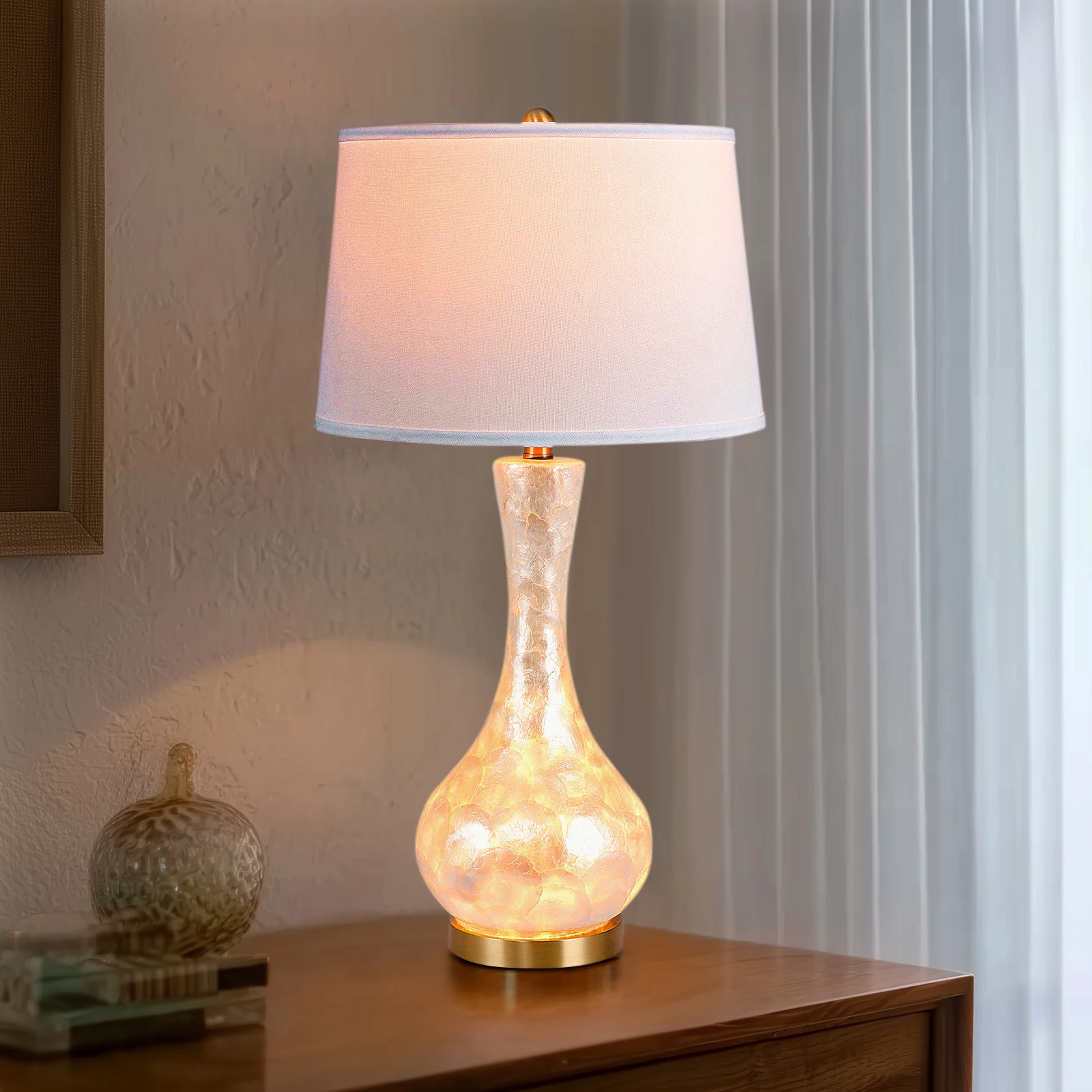 28/25 inch Desk Lamps Luxury Table Lamp Opal Glass Lampshade For Hotel Guest Room Living Room Study Bedroom Bedside Decorative Lighting Lamps Indoor Lighting Shiping from USA
