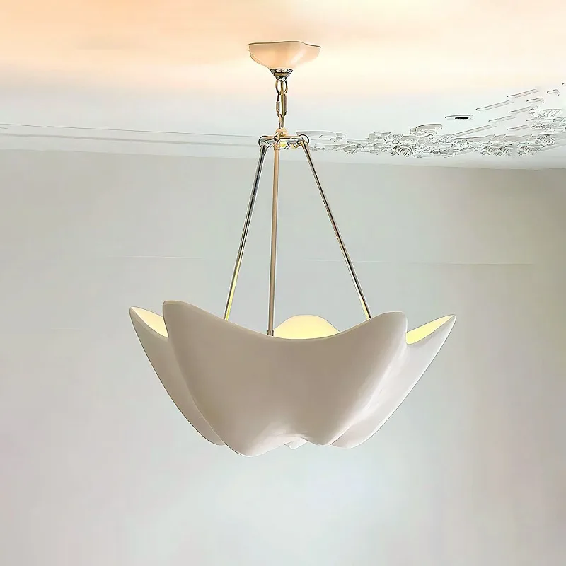 Wind ancient all copper gypsum chandelier villa living room dining room bedroom designer main lamp