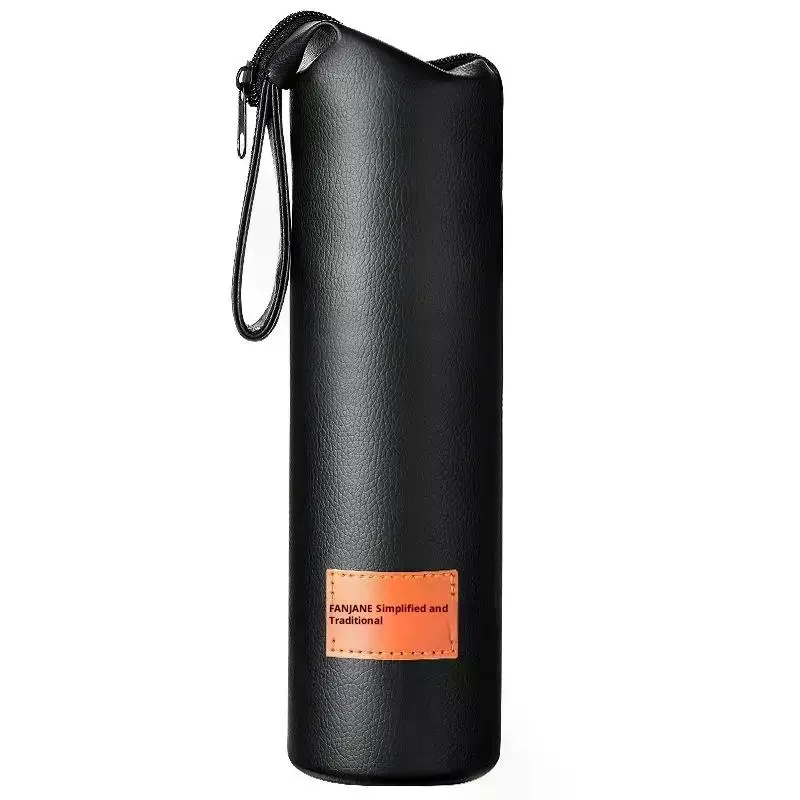 

1PC Leather Cup Sleeve Sport Water Bottle Cover Case With Rope Portable Vacuum Glass Cup Sleeve Cup Pouch Camping Accessories