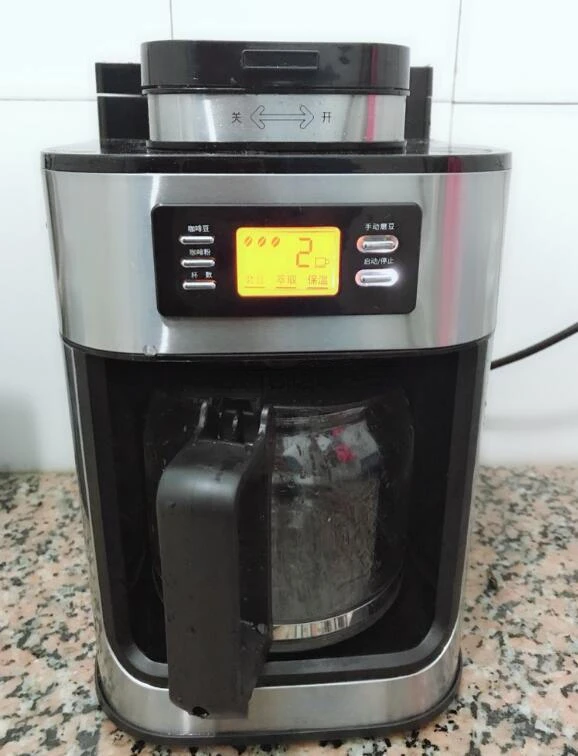 Máquina de café doméstica, moedor de feijão, moagem