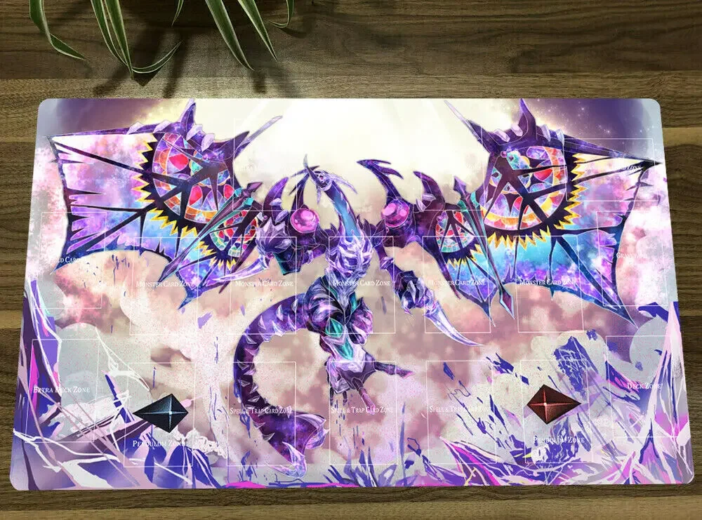 

YuGiOh Duel Playmat XYZ Dragon CCG TCG Коллекционный игровой коврик для карт Коврик для мыши Резиновый коврик для мыши 60x35 см