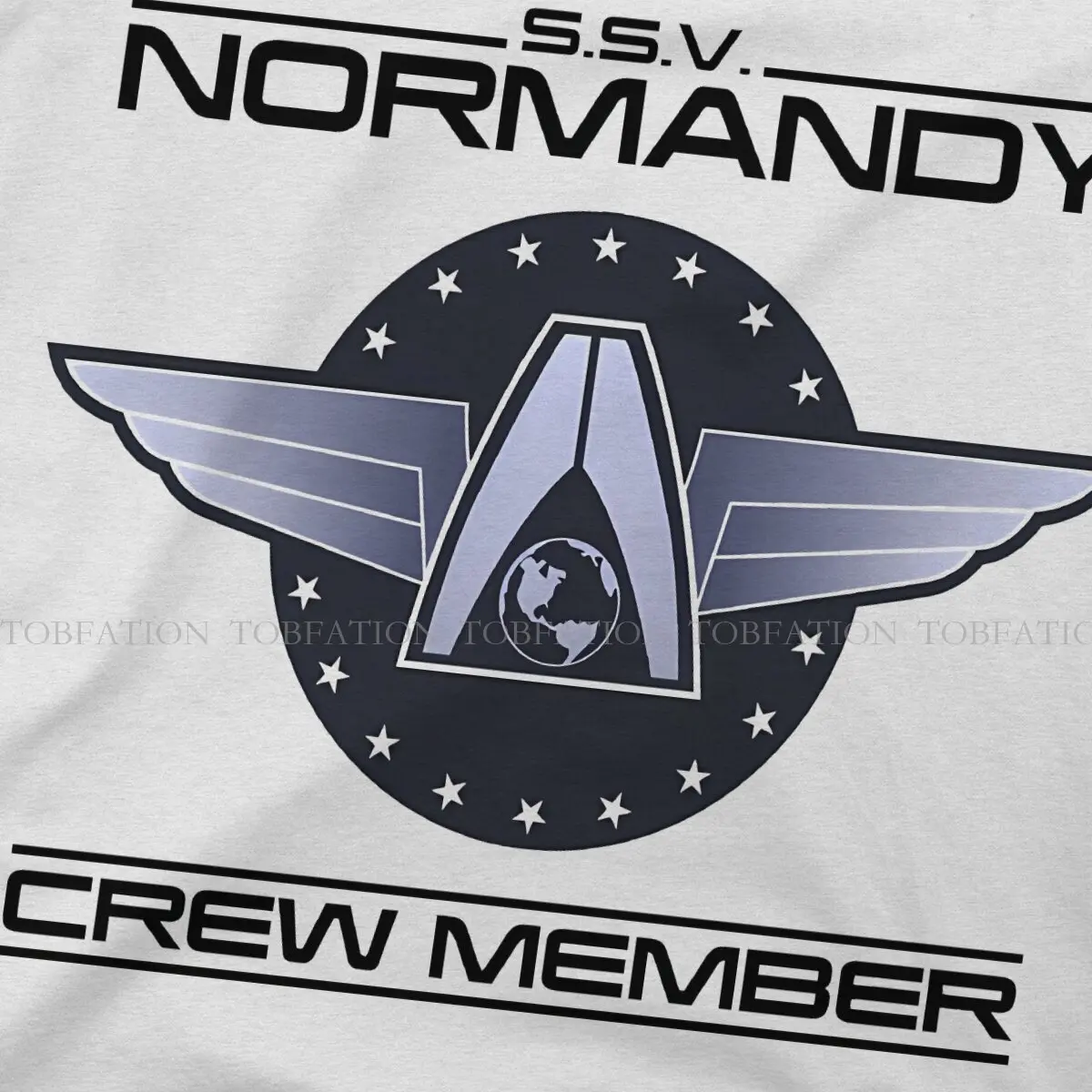 Mass Effect Game SSV Normandy Crew Member Tshirt Homme Men Tees 4XL 5XL 6XL 100% Cotton T Shirt