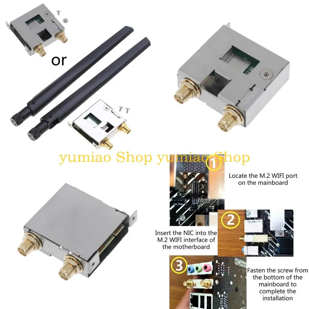 

587b Wi-Fi 6e Беспроводная карта AX211 Bluetooth-совместимого 5,2 Три-диапазона 2400 Мбит / с сетевого адаптера для ПК