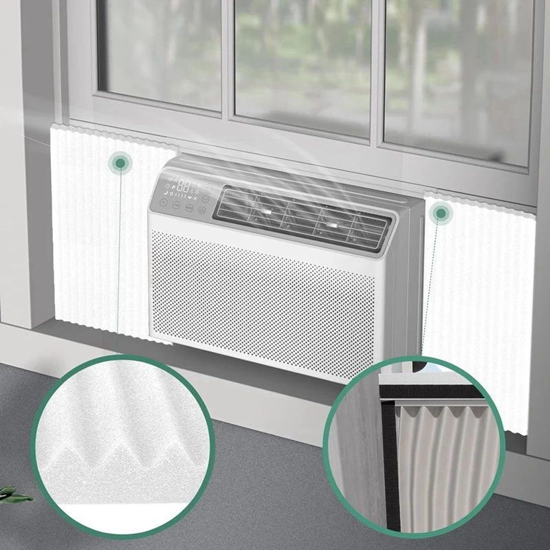 Window Air Conditioner,Side Insulated Foam Panel, Heat And Draft Insulating,Two-Piece Panels Window Seal