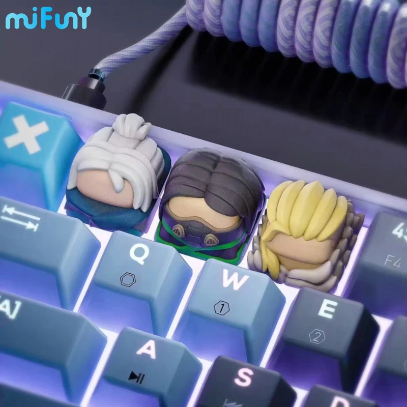 

MiFuny Valorant Keycaps OMEN JETT Anime Keycap Original Resin Gaming Keyboard Cap Custom KeyCap for Mechanical Keyboard decor