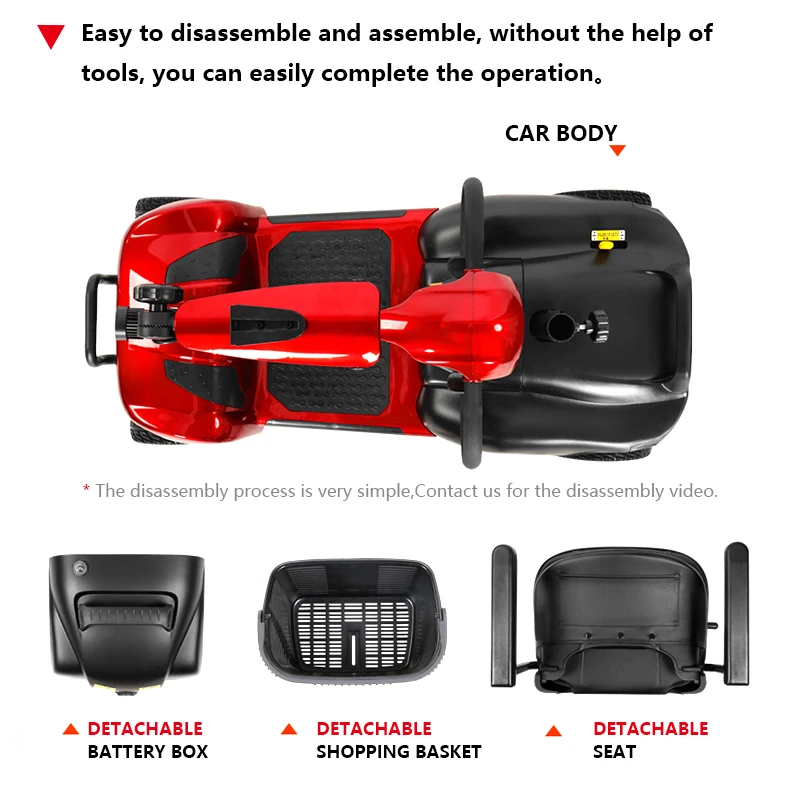 Comfortable And Portable Shock Absorption Electromagnetic Brake Electric Scooter Suitable For Handicapped And Elderly
