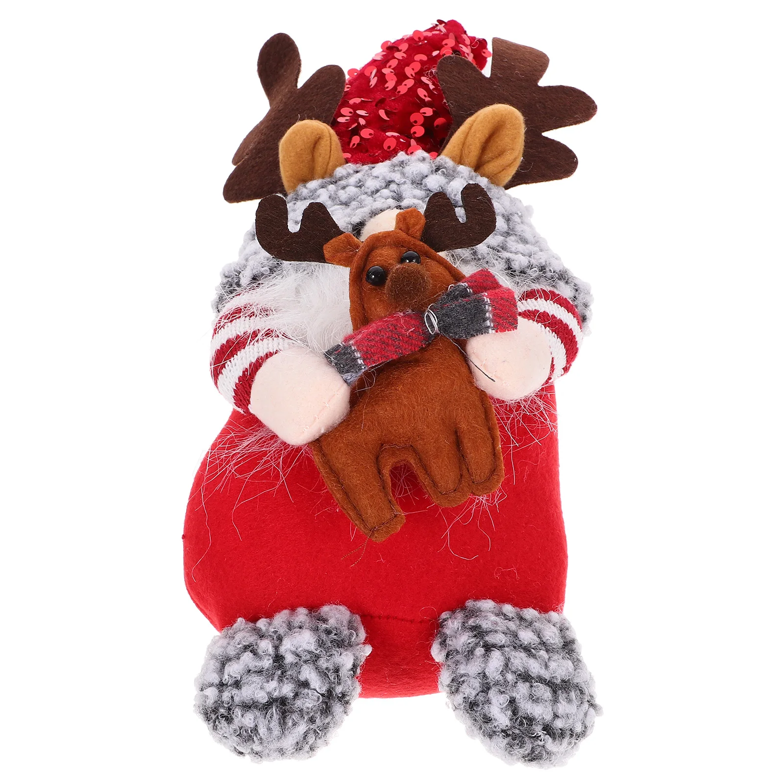 Adorno de Gnomo de Navidad, bonito sombrero puntiagudo, decoración para sentarse, figura de Gnomo, decoración festiva para el hogar para chimenea, fiesta de mesa