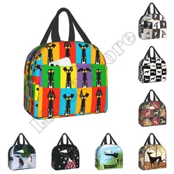 Custom Greyhound Lunch Bag Women Cooler Warm Insulated Lunch Box For Student School Whippet Sighthound Dog Portable Picnic Bags