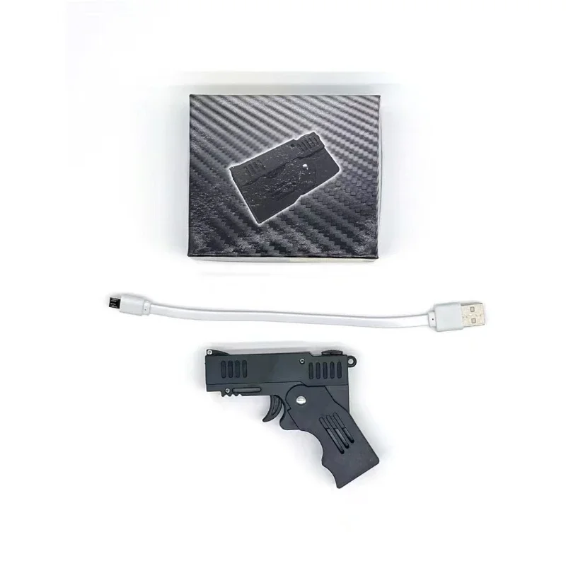 Portable Creative Pulse Single Arc Mini Gun Lighter Flameless Windproof Plasma USB Rechargeable Lighters Men's Selected Tools