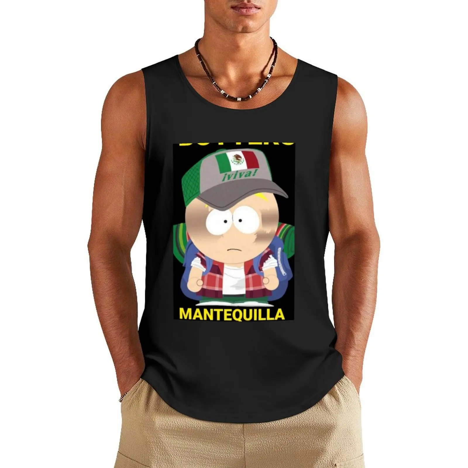 

South park Butters Mantequilla Tank Top Man summer clothes T-shirt for fitness Men's tops singlet for men