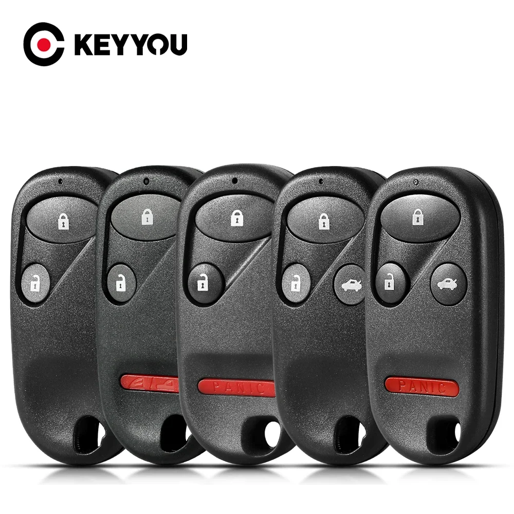 KEYYOU 2/3/4 Buttons Auto Car Remote Key Shell Cover For Honda Accord Jazz Fit CRV S2000 Civic Odyssey