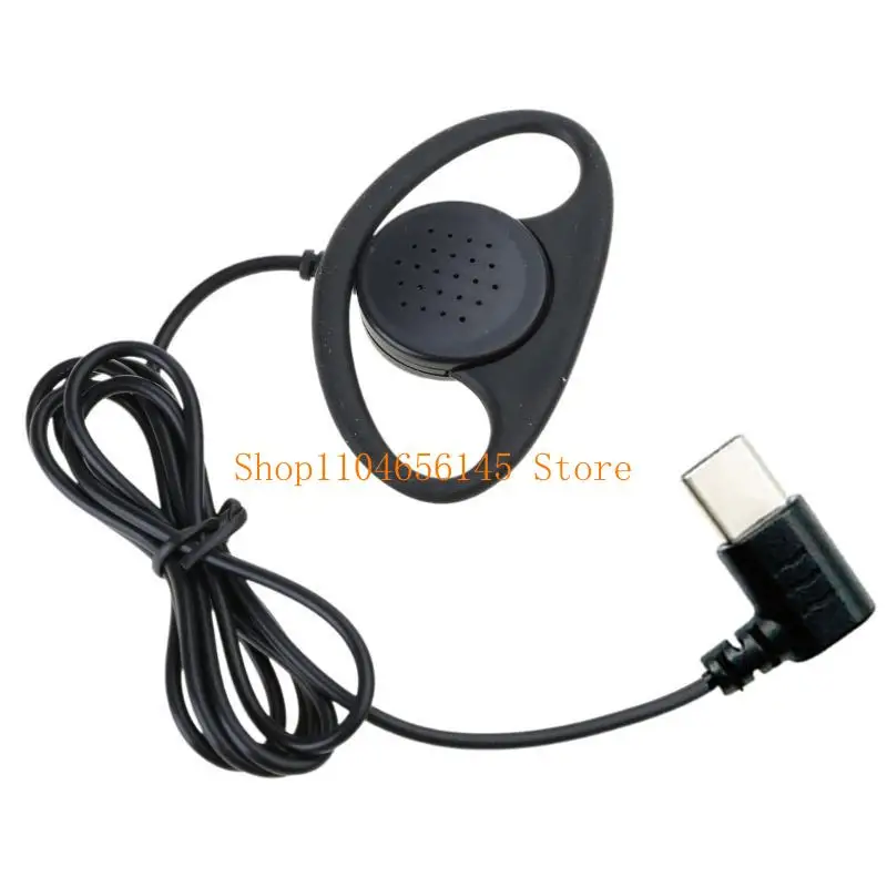 USB C/3,5mm Einseitige Mono Kopfhörer Mono Schnurgebundene Headsets Einseitige Ohrhörer Kopfhörer Für Handy MP3 MP4 Player – Detail 4