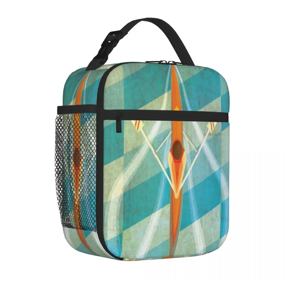 Hot Sale The Serenity Of Sculling Solid Color Shoulder Lunch Bag Car Driving Lunch Food Storage Bag