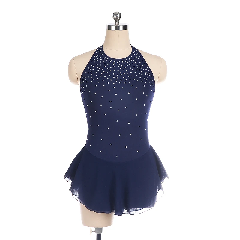 

Nasinaya Girls Customized Competition Figure Skating Dress Children's Gymnastics Dance Sleeveless Bandage Performance Clothes