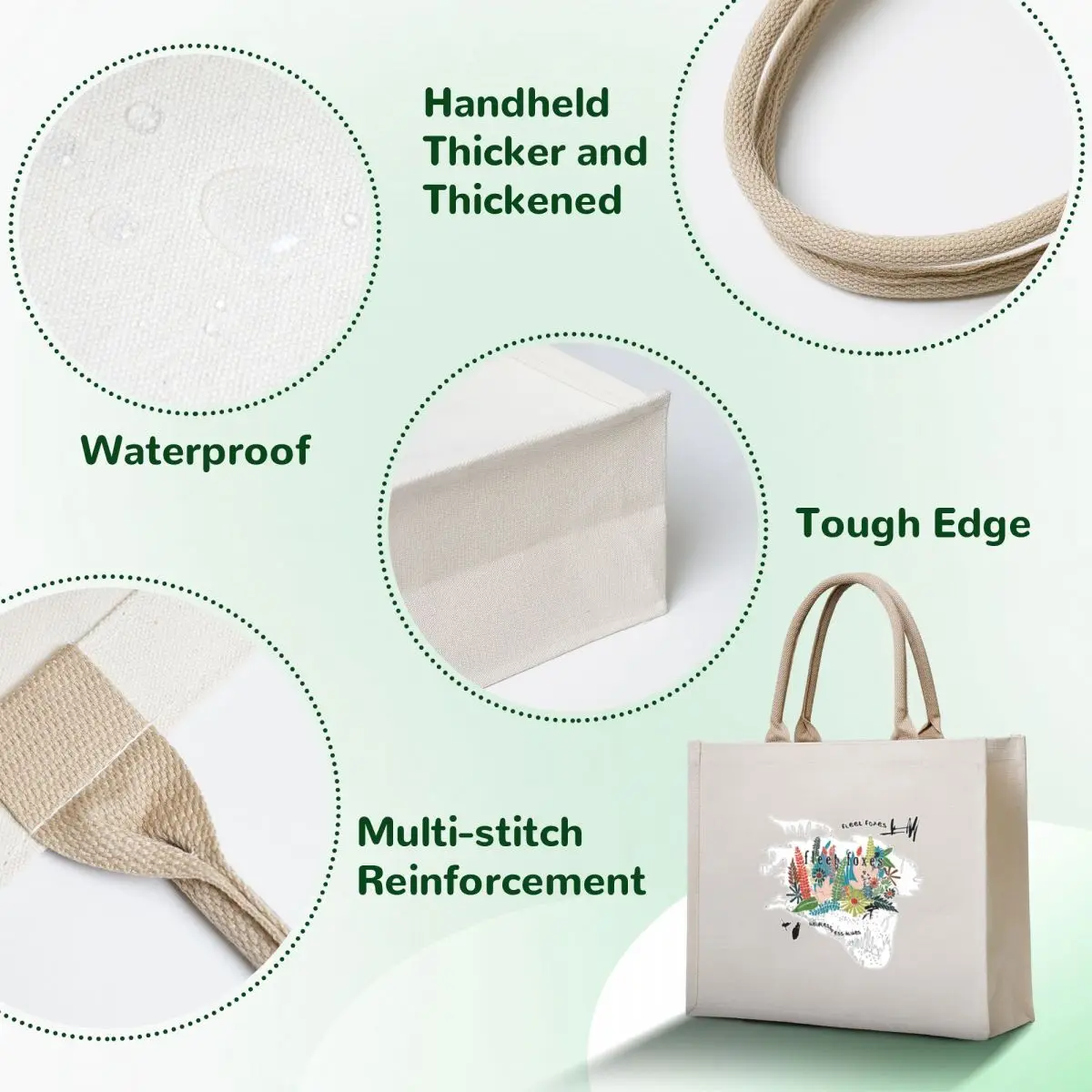 Gambar Hutan Tote Bag large tote bag Canvas Candy bags ecological bags