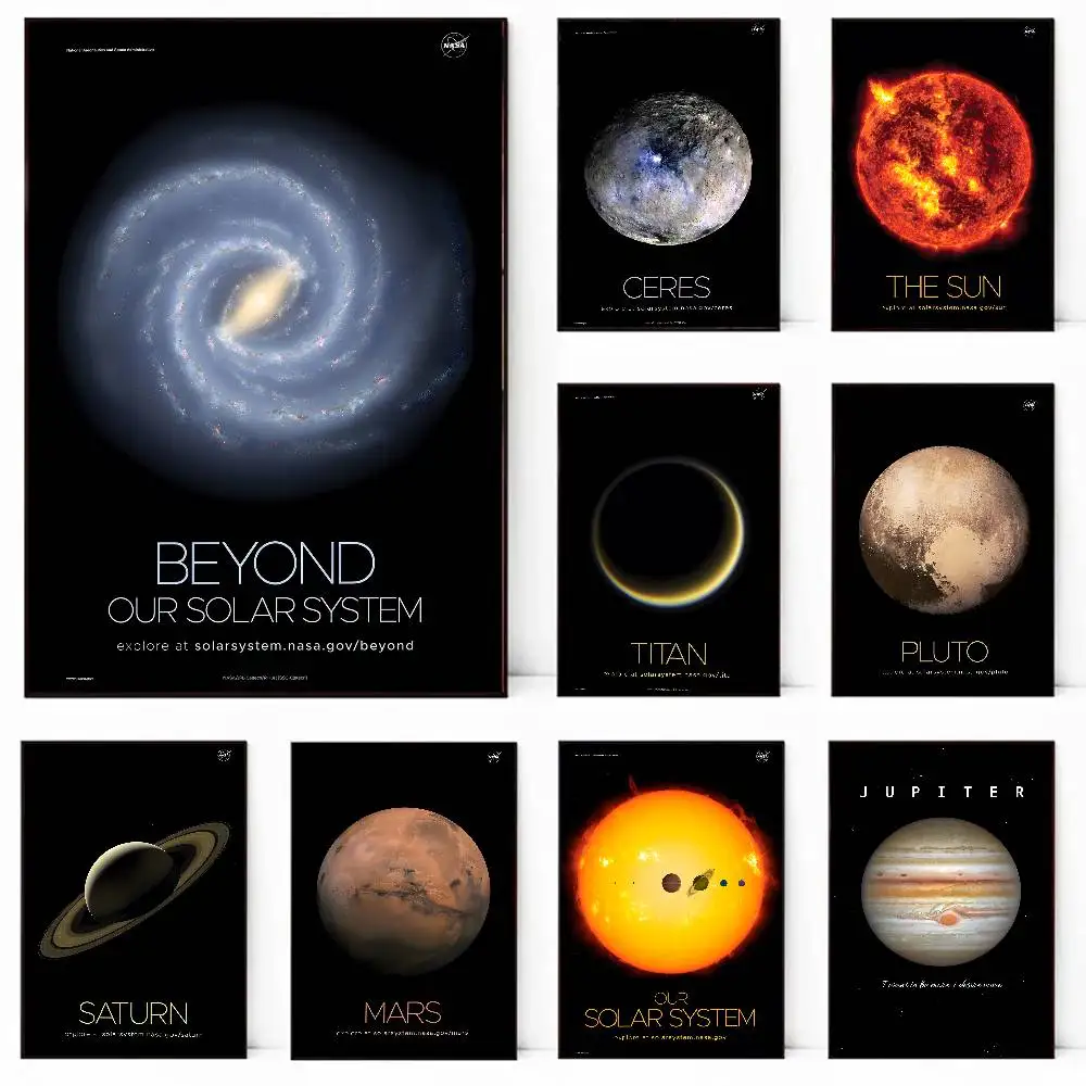 Modern Universe Planets Lovely Poster Canvas painting poster