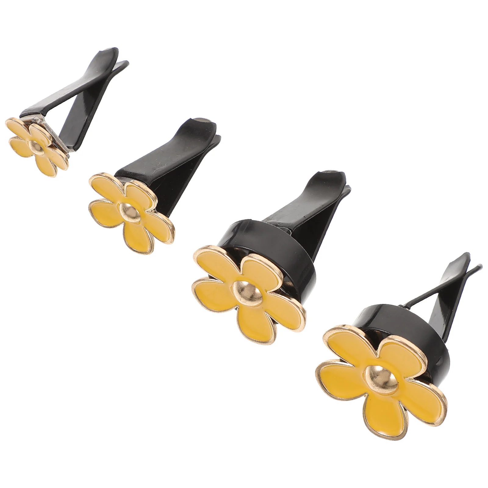 4 Pcs Air Outlet Clip Small Chrysanthemum Car Perfume Accessories Vacation Cars Vent Clips Metal