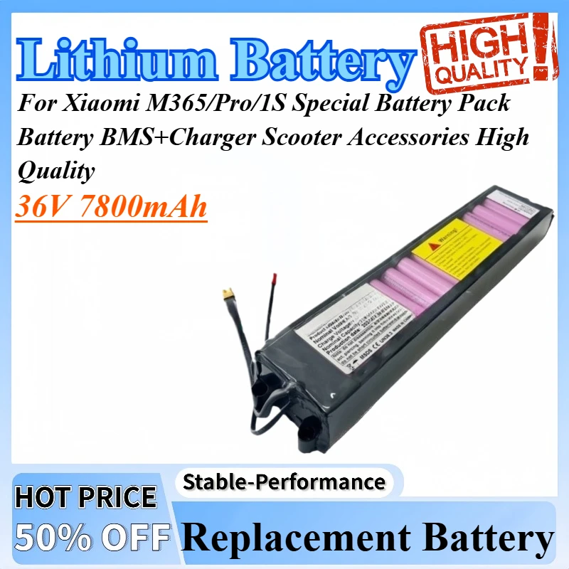 

36V 7800mAh Battery For Xiaomi M365/Pro/1S Special Battery Pack 36V Battery BMS+Charger Scooter Accessories High Quality