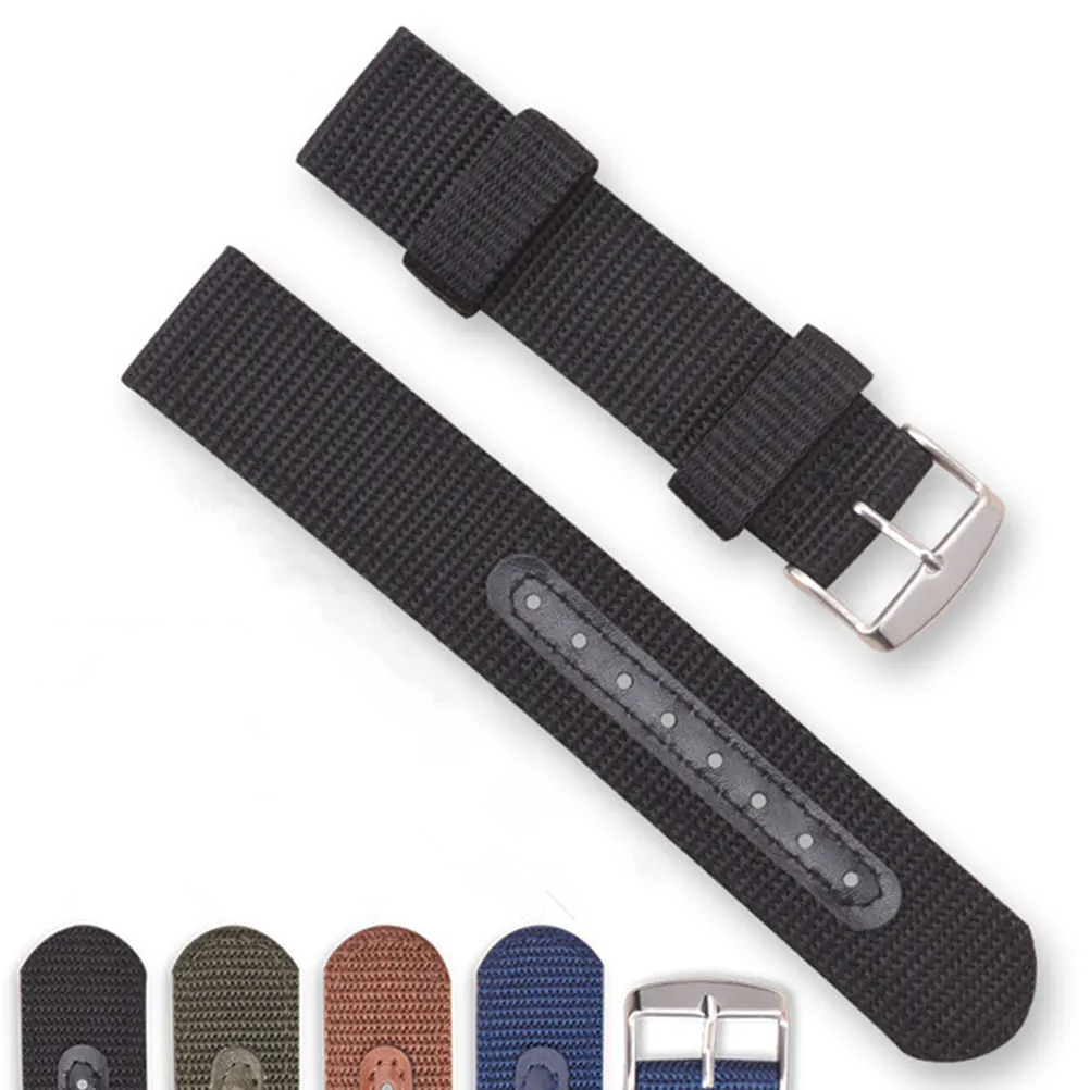 

2pcs Nylon Watchband Black Wristbands Durable Comfortable Daily Use Stylish Accessories Gift Choice Birthday Occasions Watch