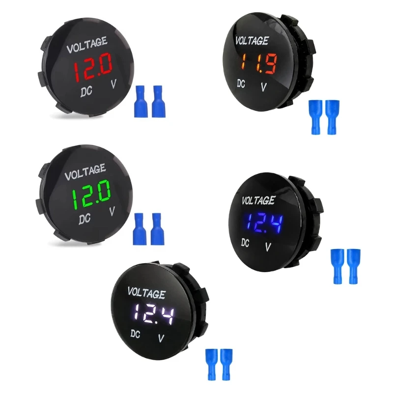 M68B 3-30V Digital Meter with LED Readout Battery Meter for 12V 24V Battery Monitor