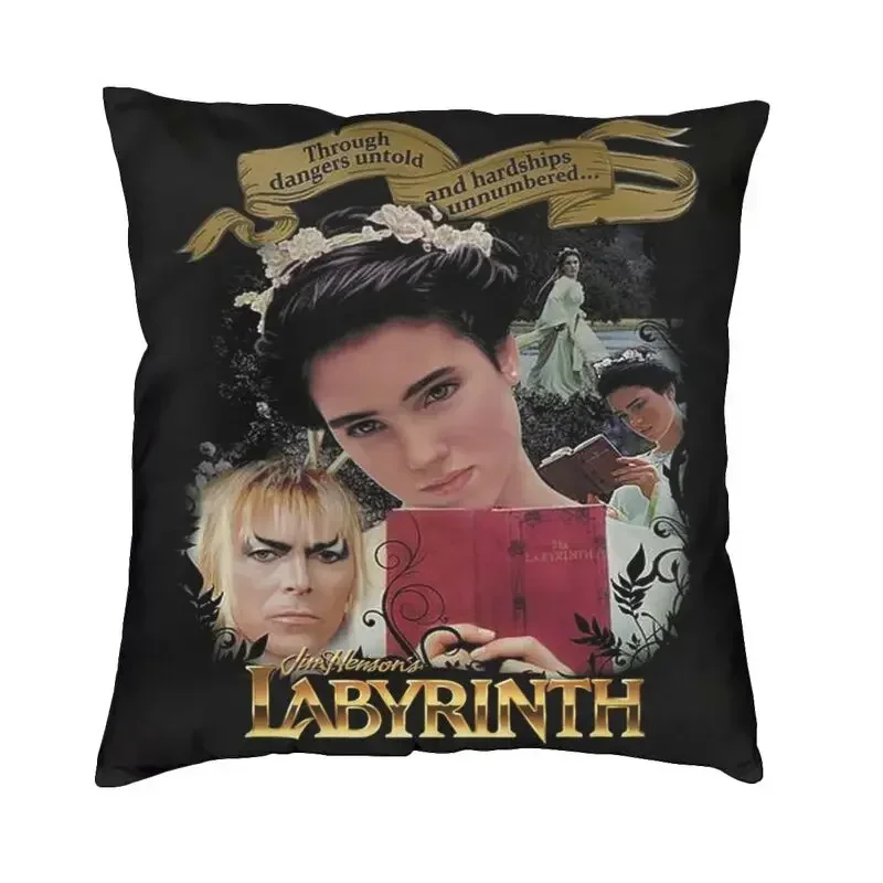 Fodere per cuscini a labirinto con pellicola fantasia 45x45 Jareth The Goblin King federa per cuscino per auto federa decorazione soggiorno