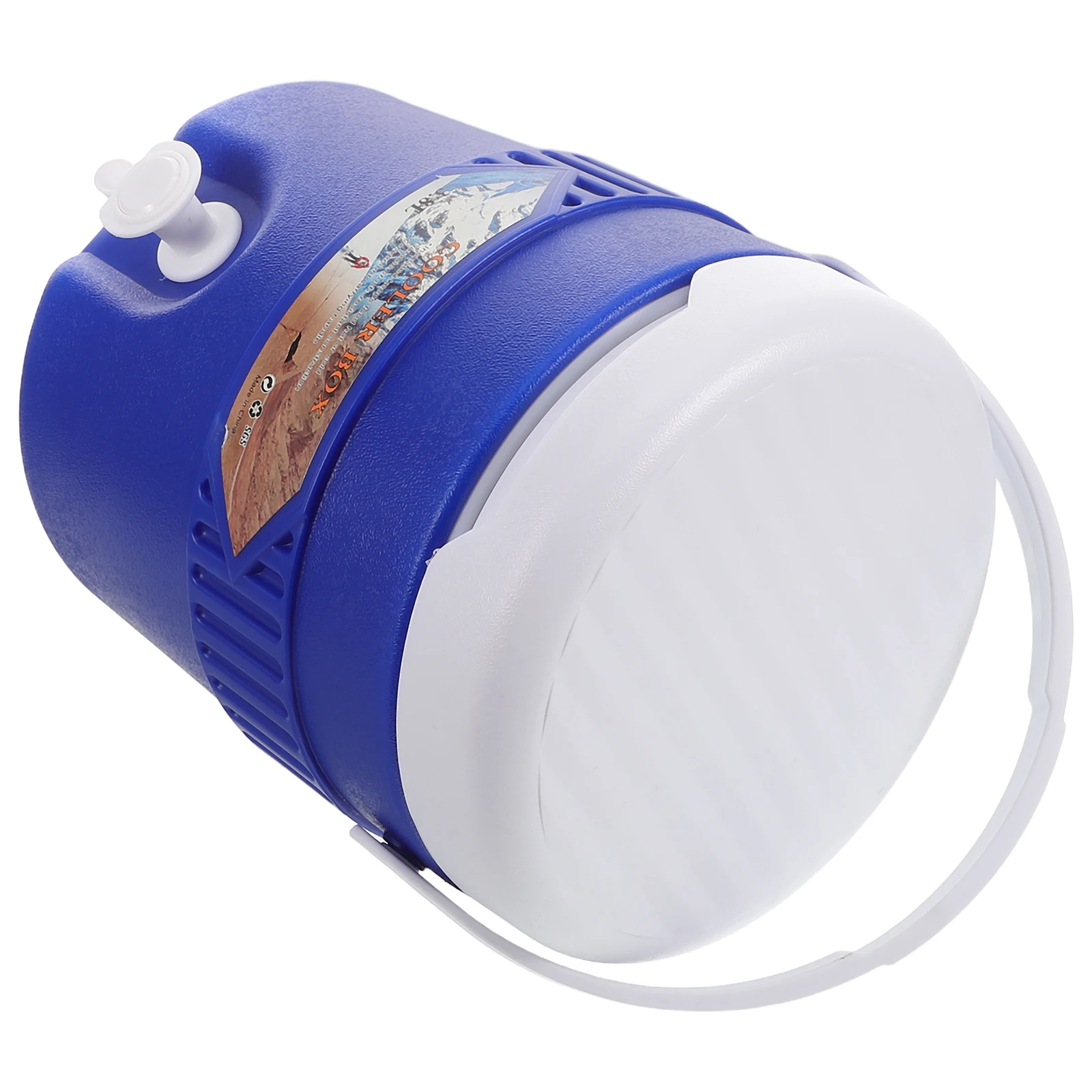 

Cooling Insulation Bucket 3 8L Food Grade Round Jug Durable Construction Camping Parties Portable Design Cold Beverage Dispenser